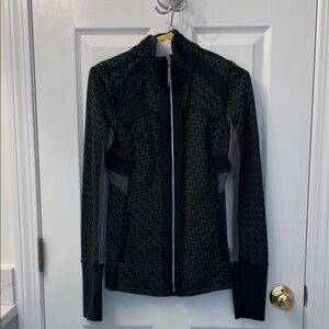 Women's Black Houndstooth Ski Jacket